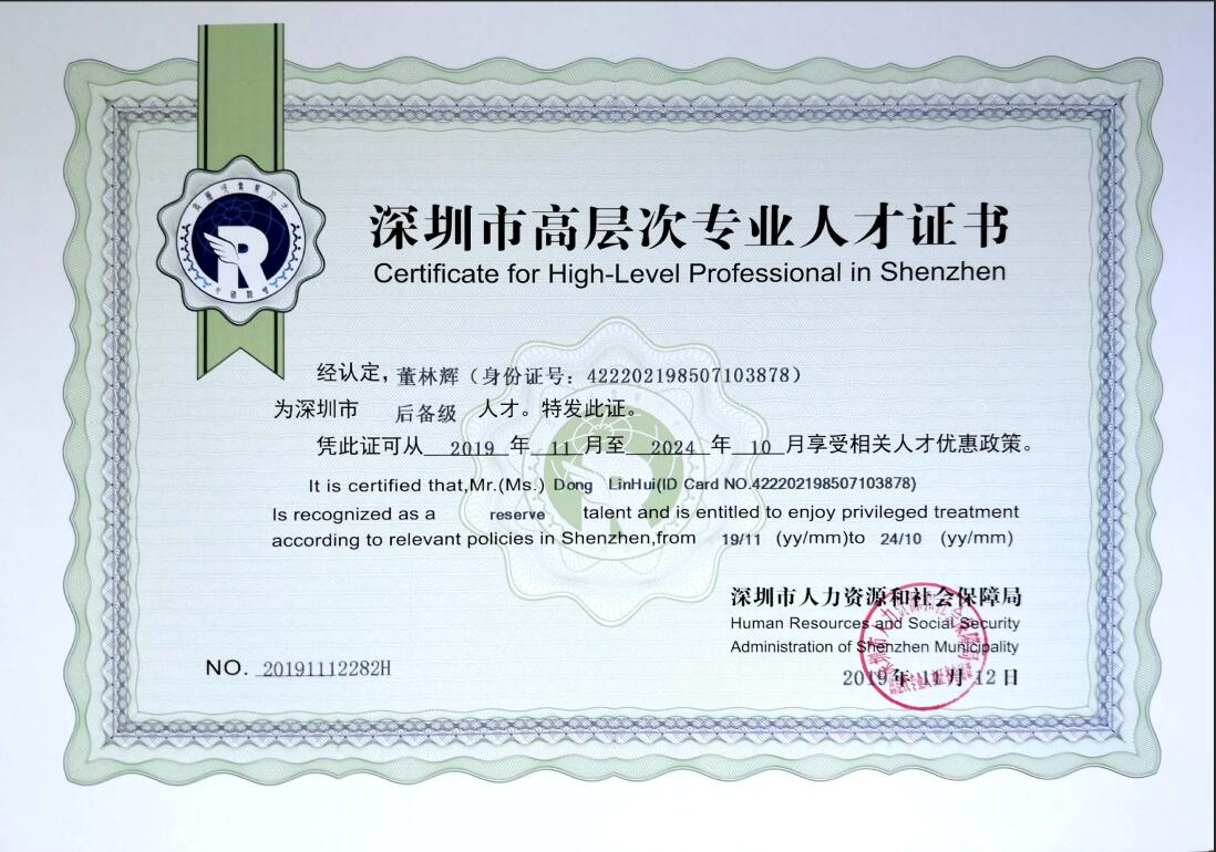 深圳市高層次專業(yè)人才